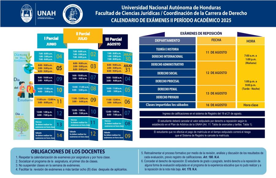 Calendario de examenes II PAC 2025 2 1