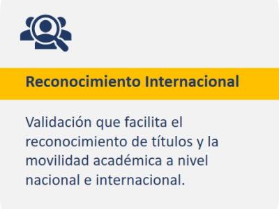 Reconocimiento Internacional
