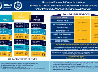 Calendario de Examenes II PAC 2026